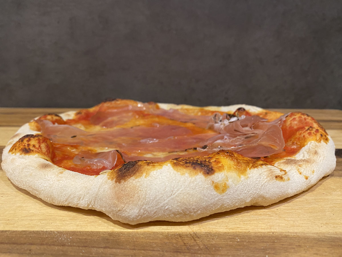 Pizza Prosciutto: Rezept mit 100 Prozent Biga mit der No Stress Technik