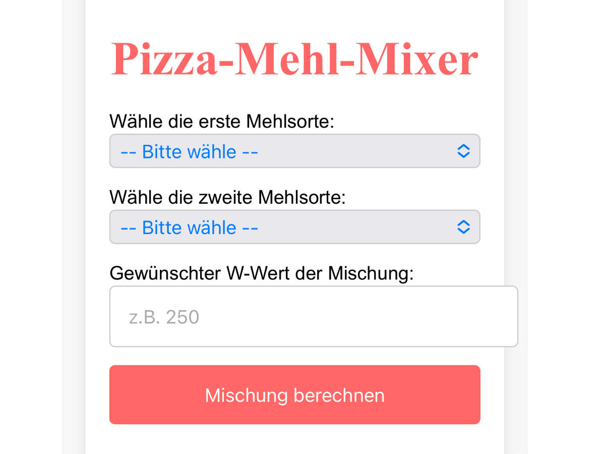 Finde den perfekten Mehl-Mix – mit dem W-Wert-Rechner in unserer App